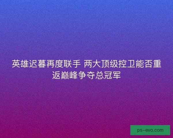 英雄迟暮再度联手 两大顶级控卫能否重返巅峰争夺总冠军