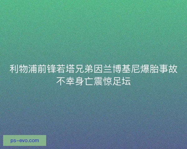 利物浦前锋若塔兄弟因兰博基尼爆胎事故不幸身亡震惊足坛 利物浦前锋若塔兄弟因兰博基尼爆胎事故不幸身亡震惊足坛