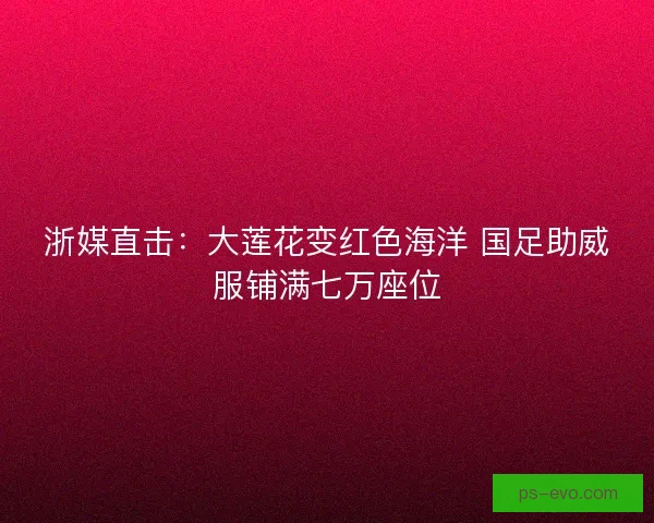 浙媒直击：大莲花变红色海洋 国足助威服铺满七万座位